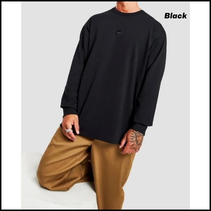 Nike  |Crew Neck Street Style Long Sleeves Plain Cotton