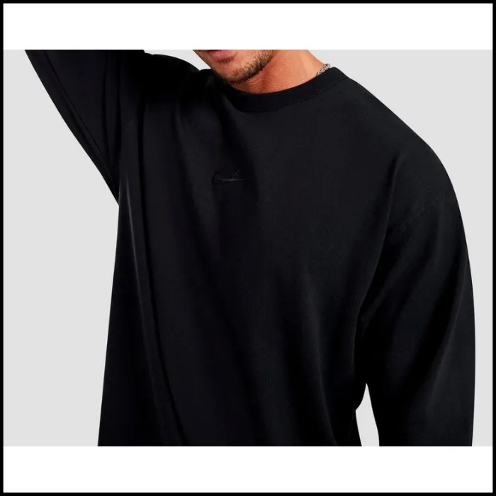 Nike  |Crew Neck Street Style Long Sleeves Plain Cotton