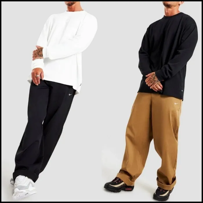 Nike  |Crew Neck Street Style Long Sleeves Plain Cotton