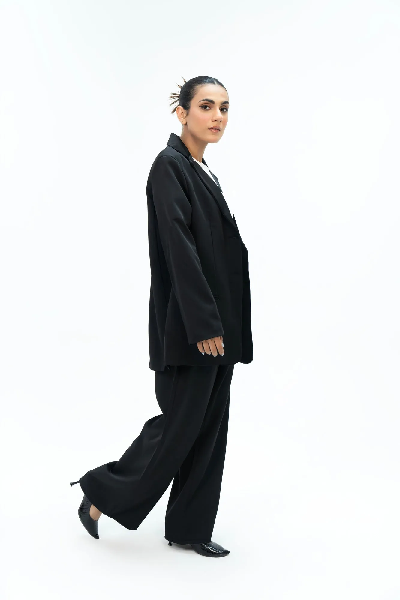 Oversized Tailored Blazer - Black