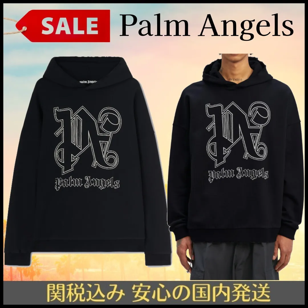 Palm Angels  |Pullovers Street Style Long Sleeves Plain Cotton Logo