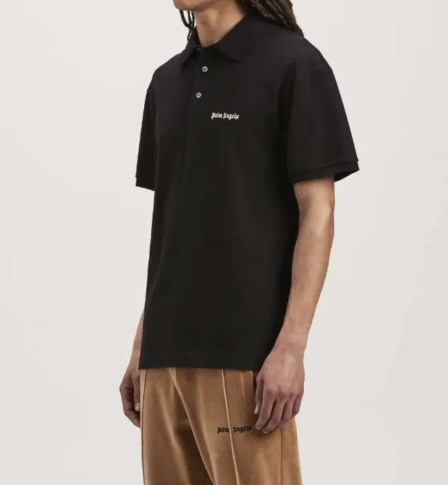 Palm Angels  |Pullovers Street Style Plain Cotton Short Sleeves Logo Polos