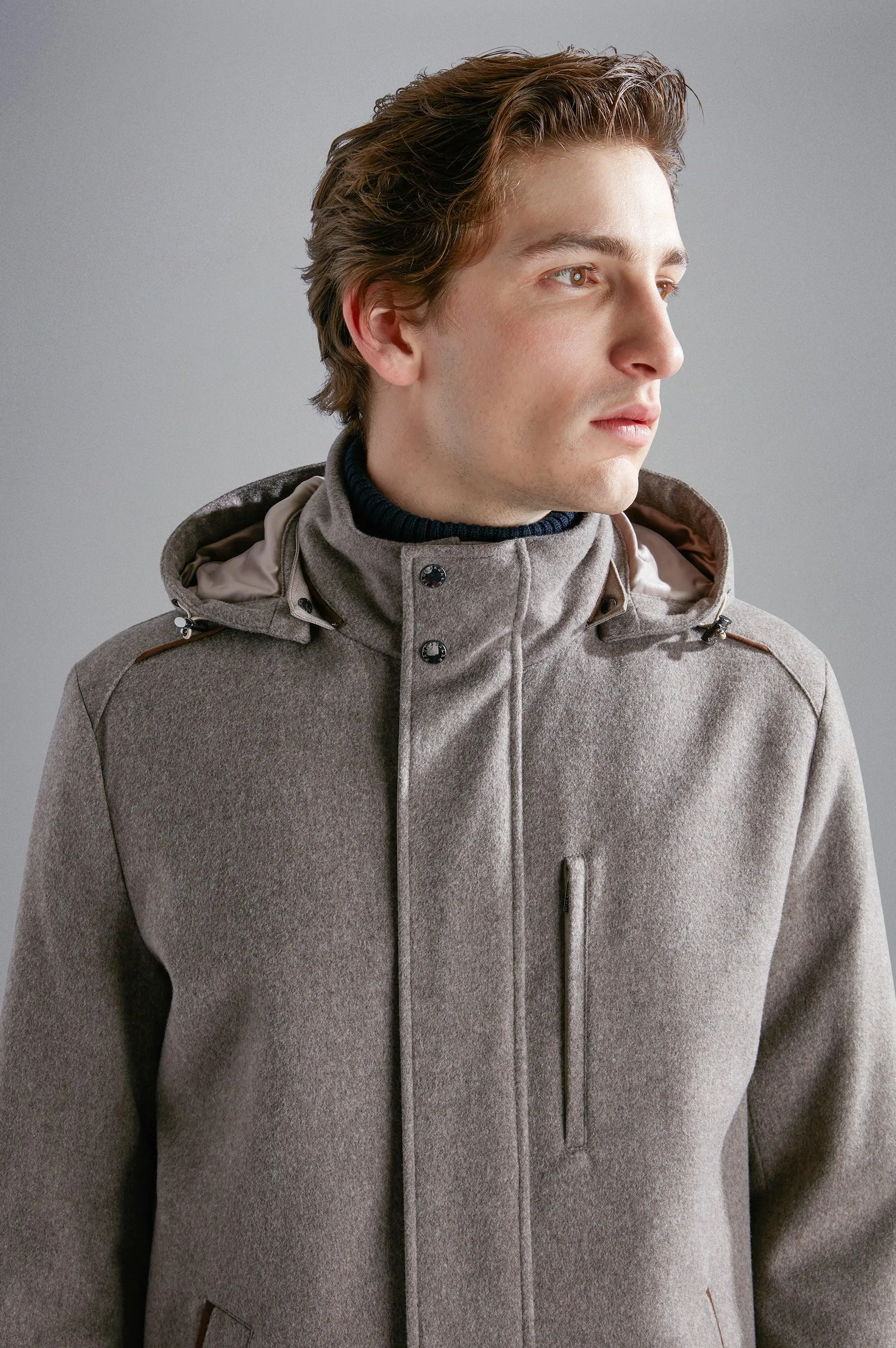 Paul & Shark - Manteau de cachemire Loro Piana Green Storm System