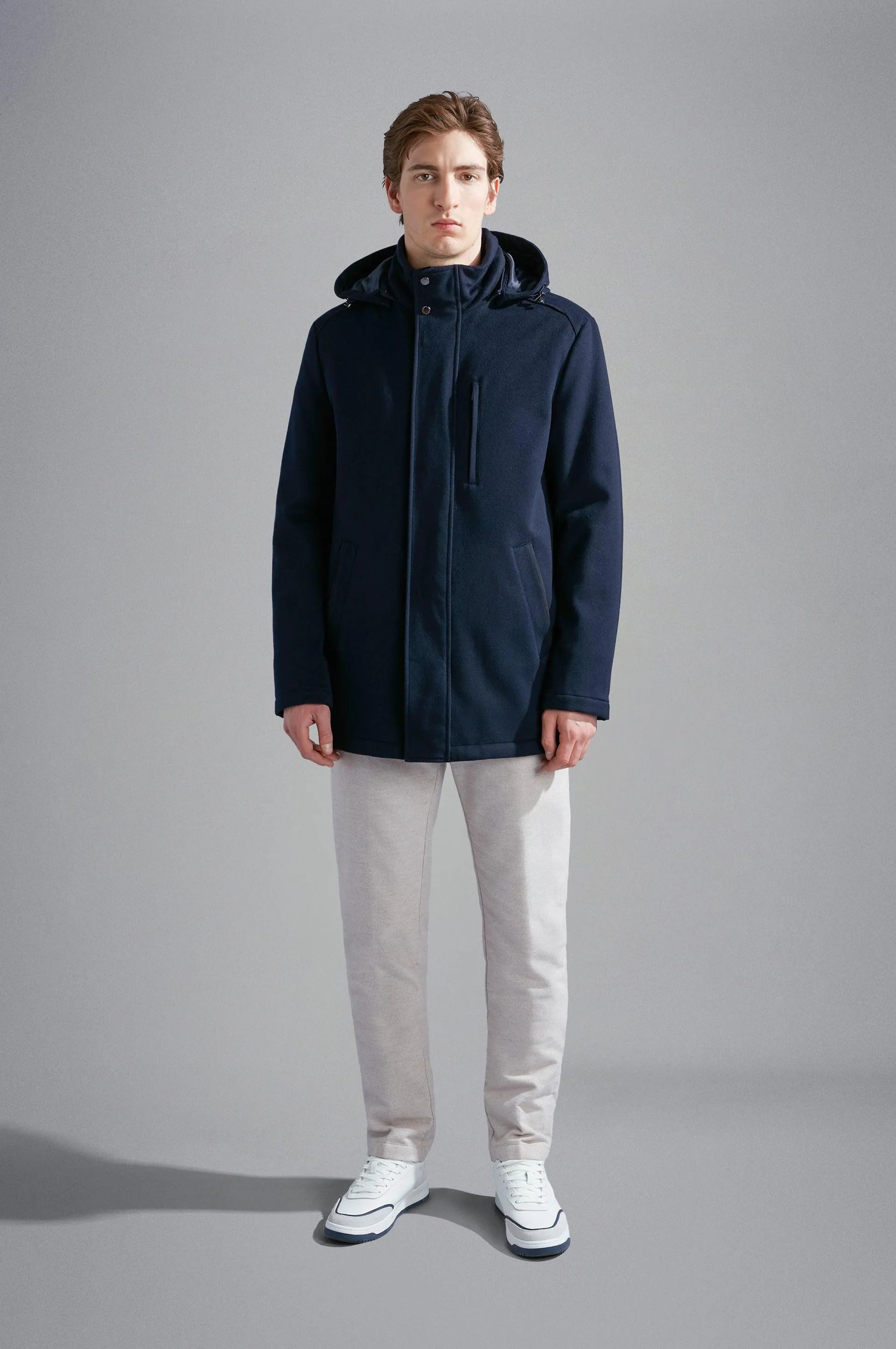 Paul & Shark - Manteau de cachemire Loro Piana Green Storm System