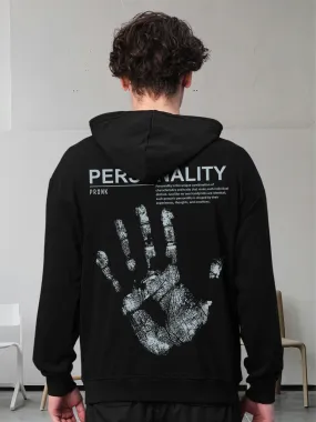 Personality Men Drop Shoulder Premium Terry Hoodie