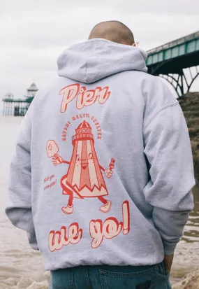 Pier We Go Men's Slogan Hoodie With Funfair Graphic