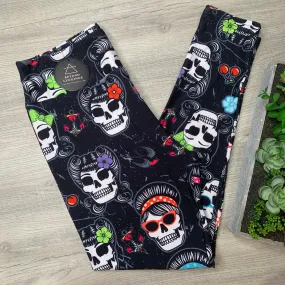 Pinup Skull Soft Leggings