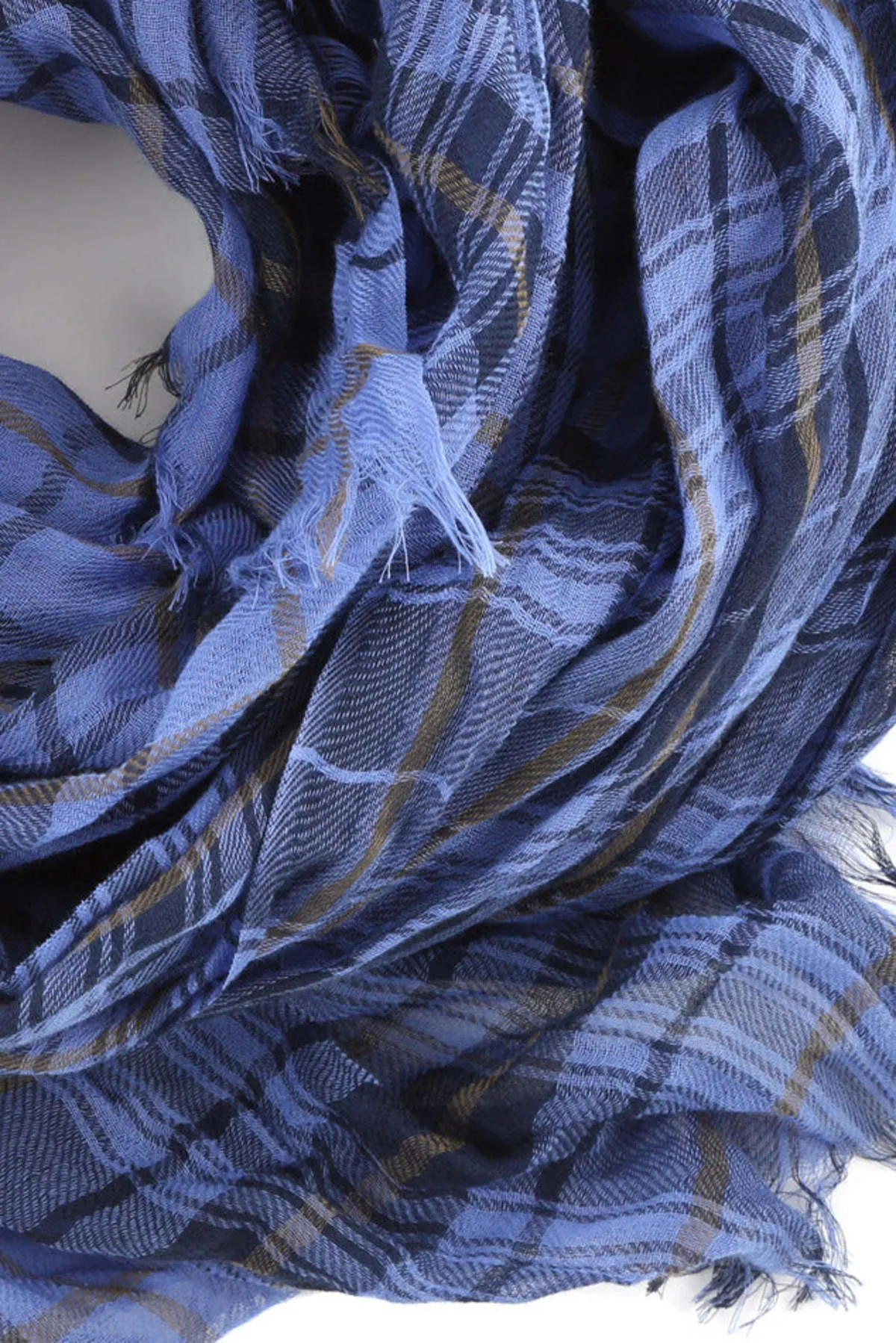 Plaid Scarf - Blue