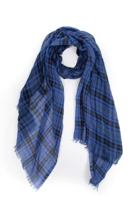 Plaid Scarf - Blue