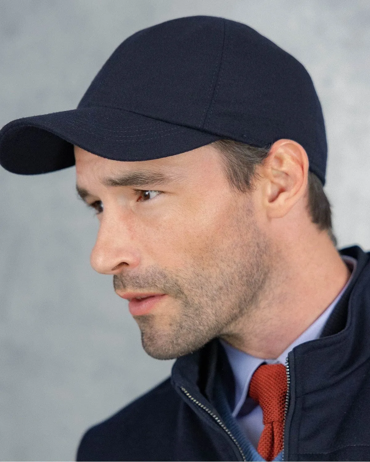 Plain Navy Loro Piana Storm System Cashmere Baseball Cap