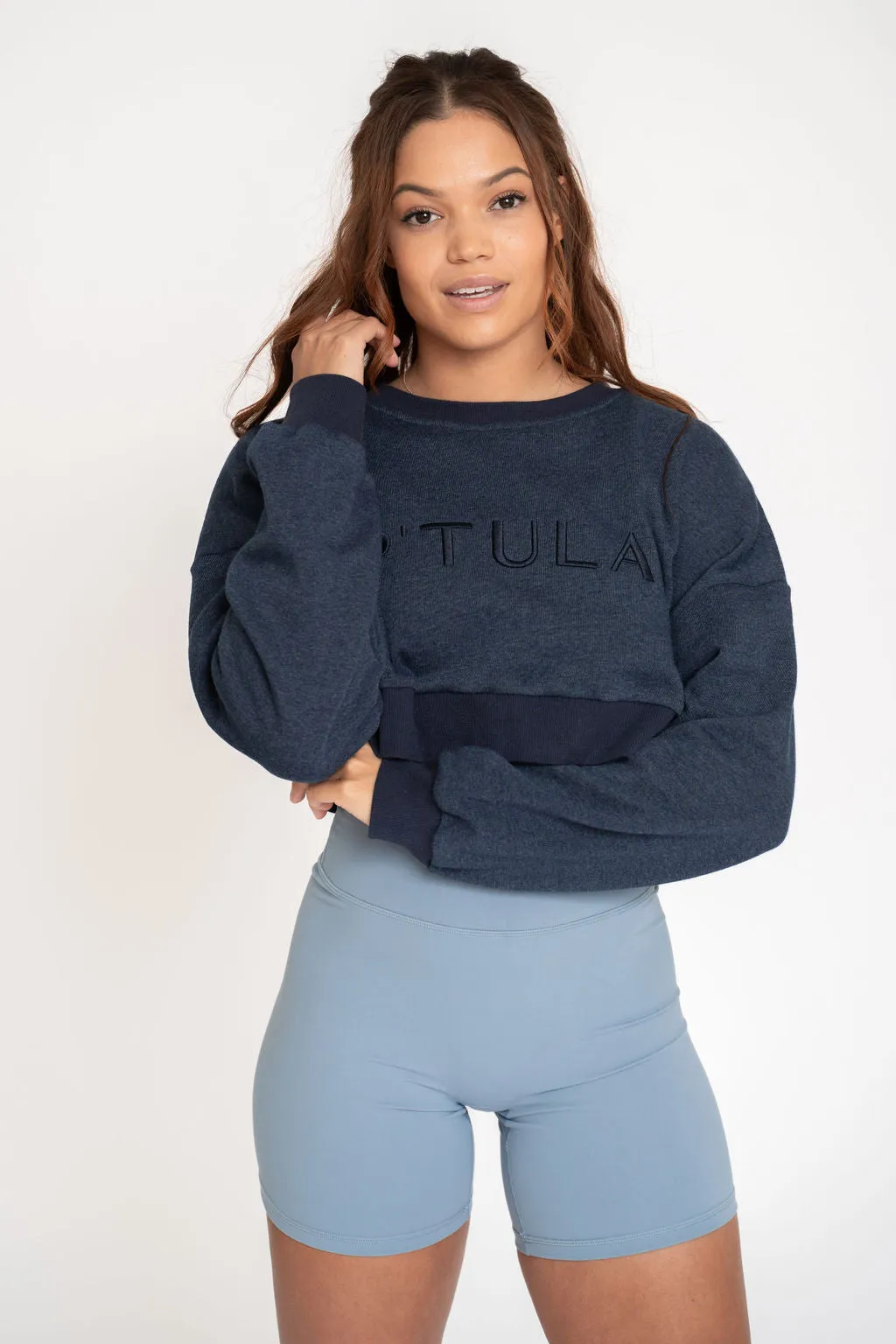 P'tula Light Fleece Cropped Crewneck