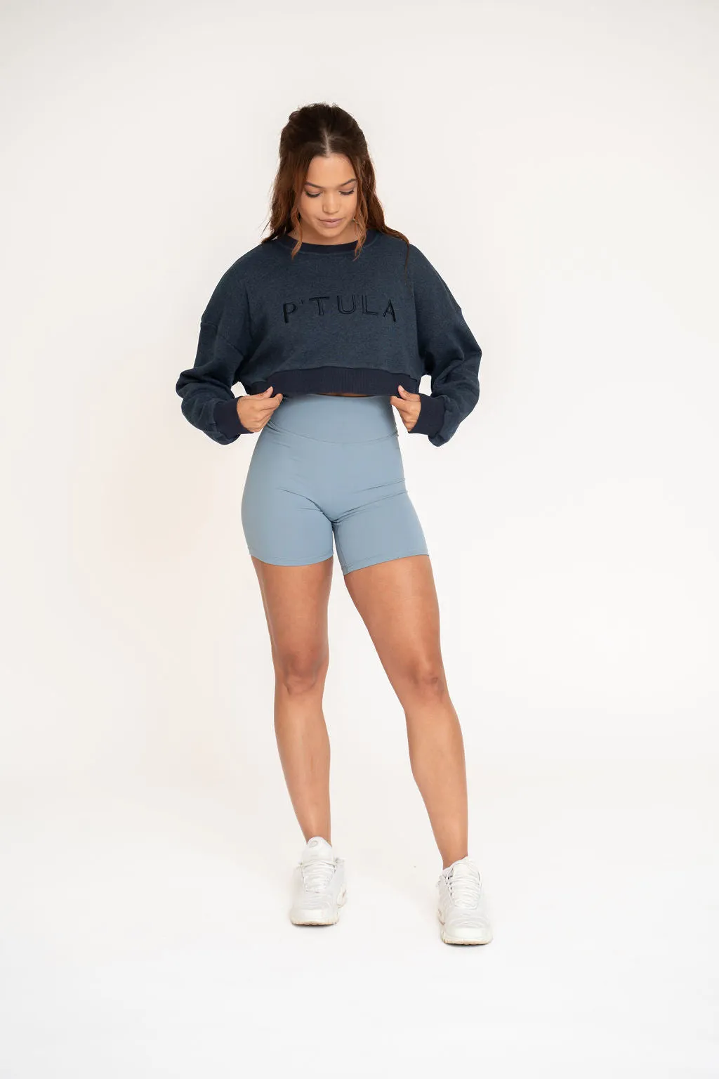 P'tula Light Fleece Cropped Crewneck