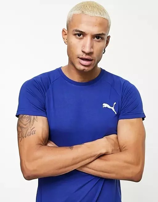 PUMA  |Crew Neck Pullovers Street Style Plain Cotton Short Sleeves