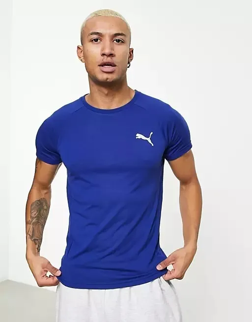 PUMA  |Crew Neck Pullovers Street Style Plain Cotton Short Sleeves