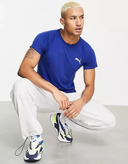 PUMA  |Crew Neck Pullovers Street Style Plain Cotton Short Sleeves