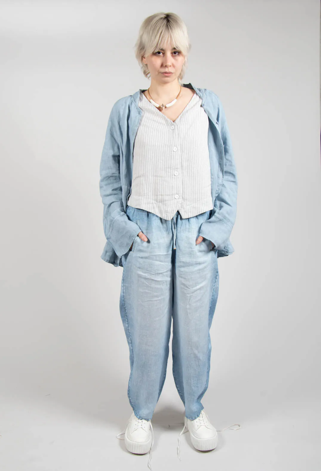 Rayla Sports Trousers in Light Denim