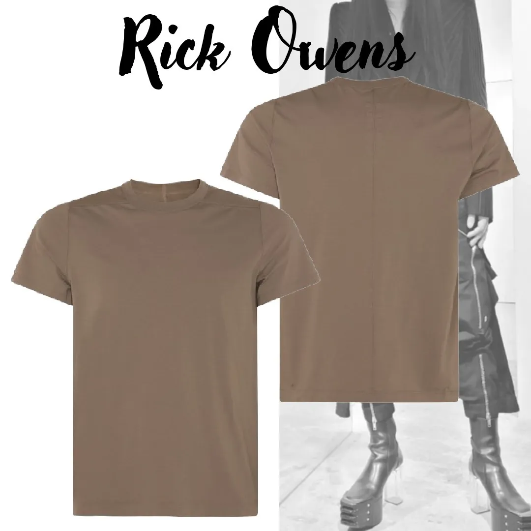 RICK OWENS  |Crew Neck Pullovers Street Style Plain Cotton Short Sleeves