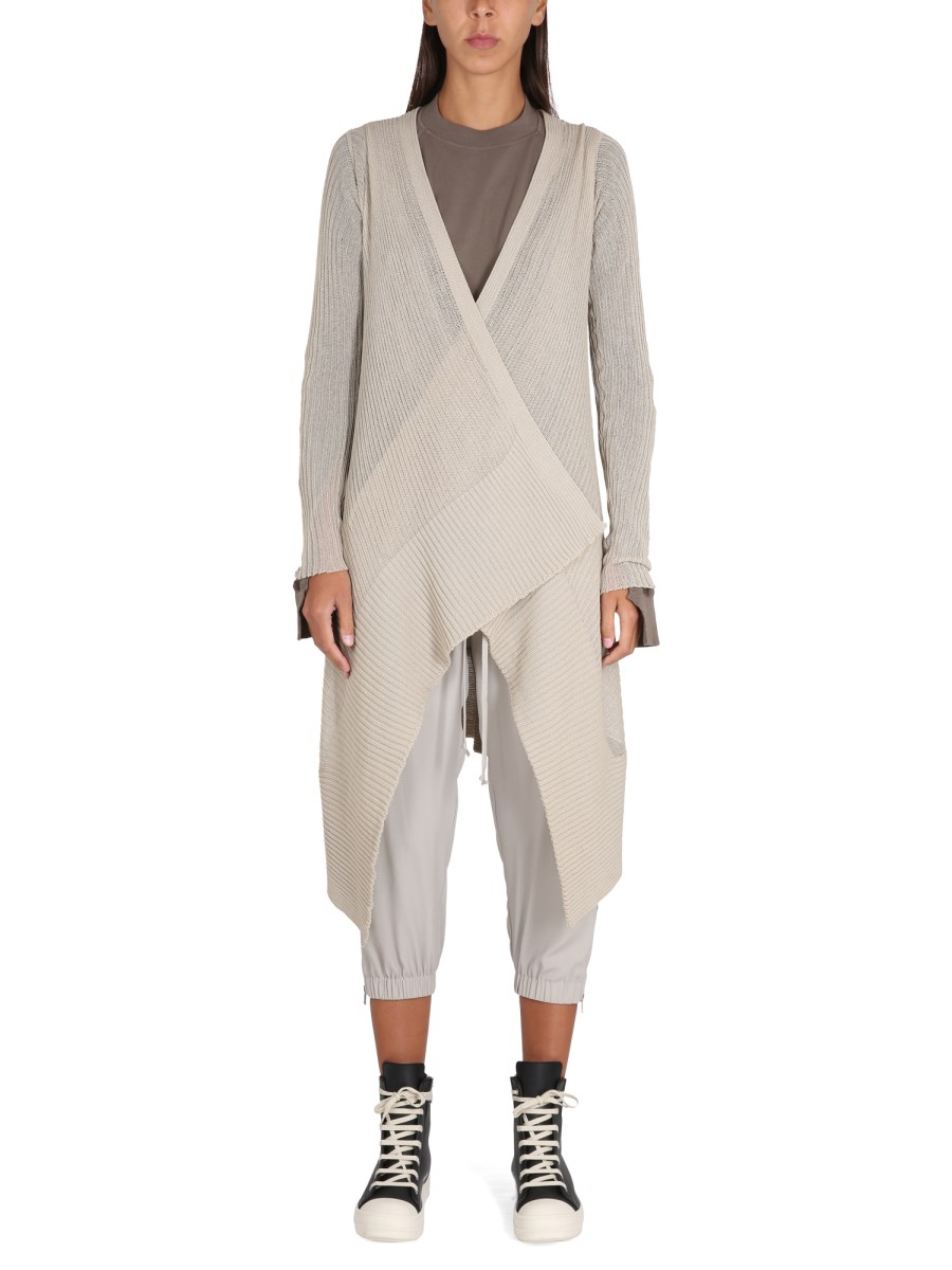 RICK OWENS    LONG WRAP CARDIGAN