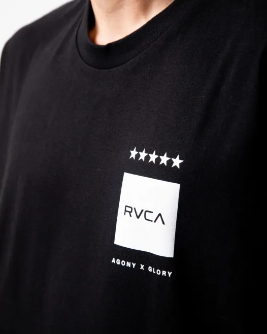 RVCA  |Unisex Street Style U-Neck Bi-color Long Sleeves