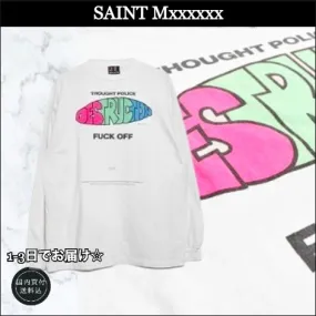 Saint Mxxxxxx  |Crew Neck Street Style Long Sleeves Cotton