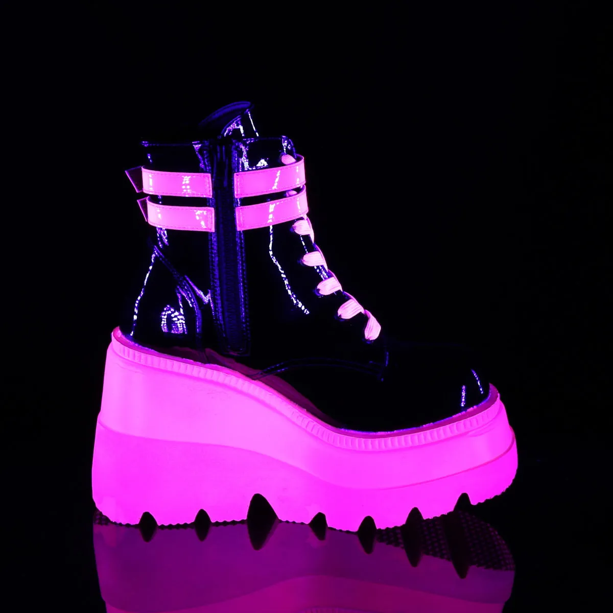 Shaker-52 Neon Pink Black Patent