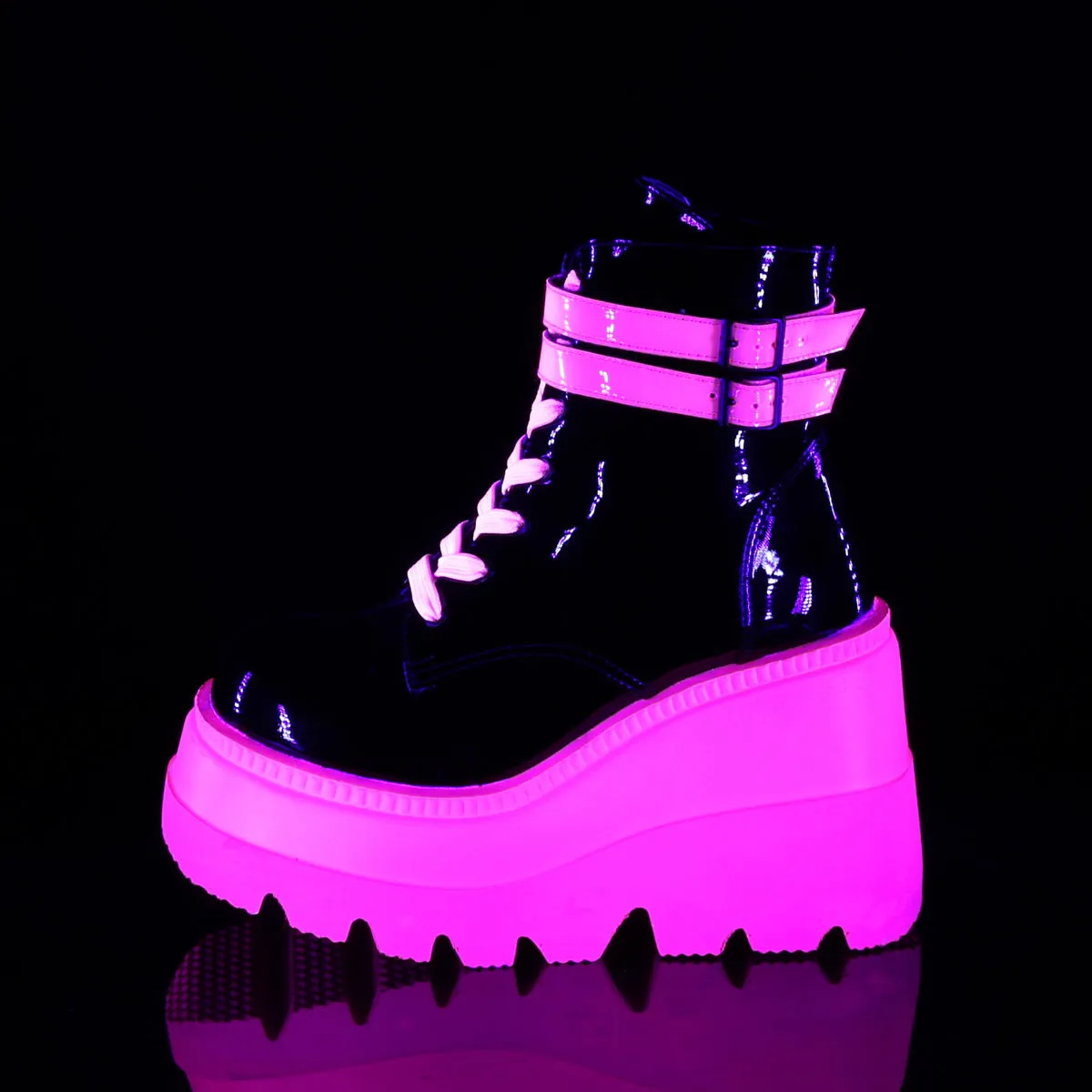 Shaker-52 Neon Pink Black Patent