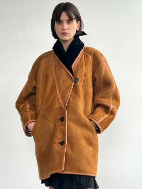 Shearling Coat - Ochre