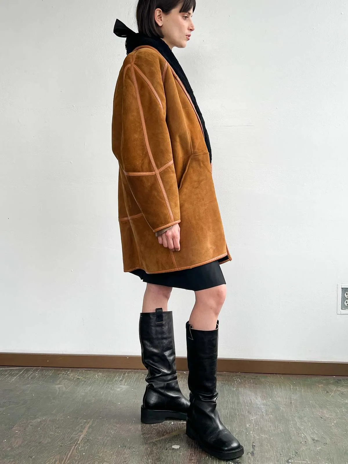 Shearling Coat - Ochre