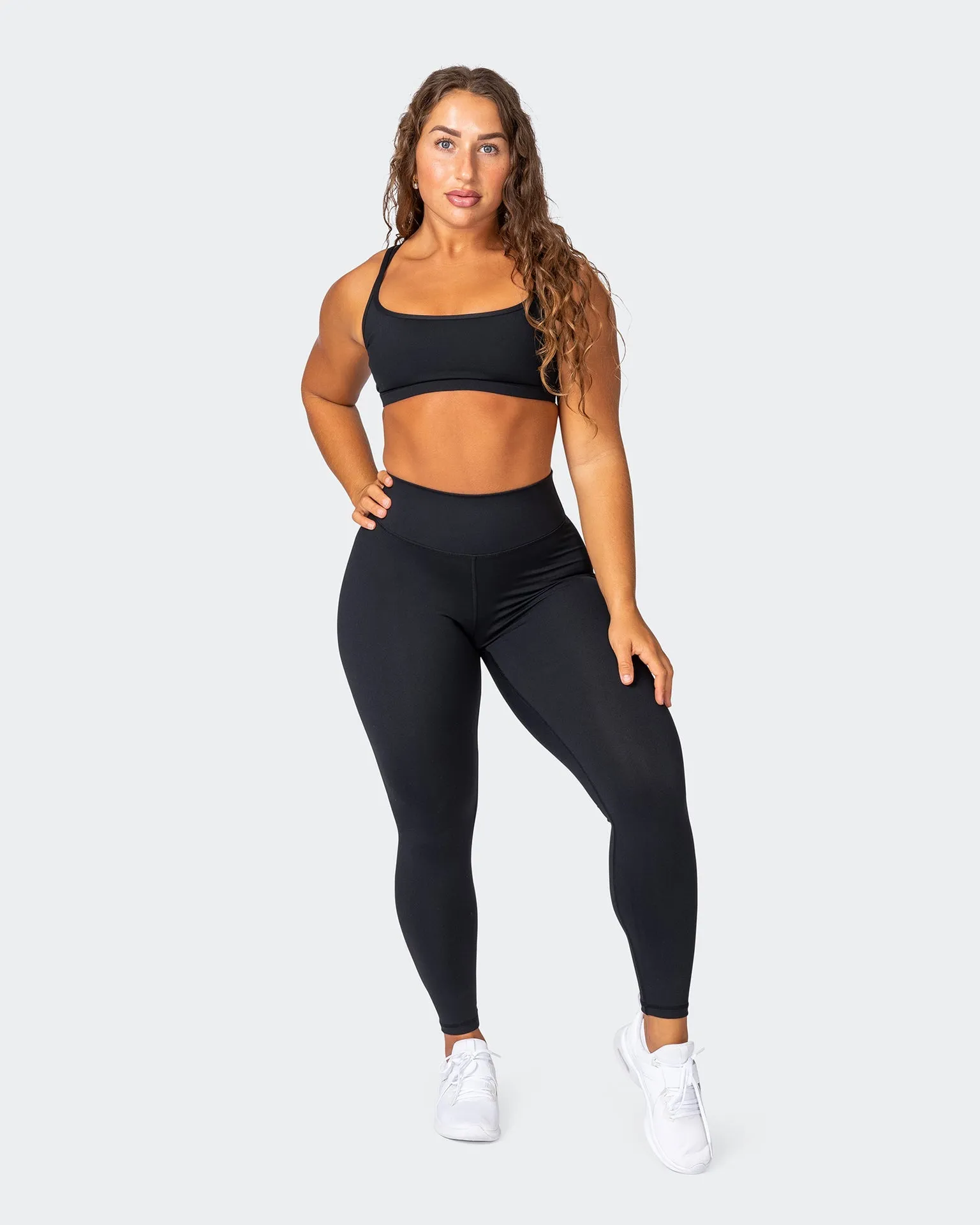 Signature Scrunch Ankle Length Leggings - Black