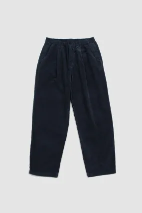 Still By Hand Garment-Dye Corduroy Pants Teal Blue