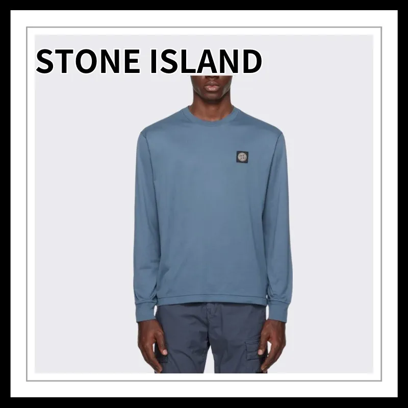 STONE ISLAND  |Crew Neck Unisex Street Style Long Sleeves Plain Cotton