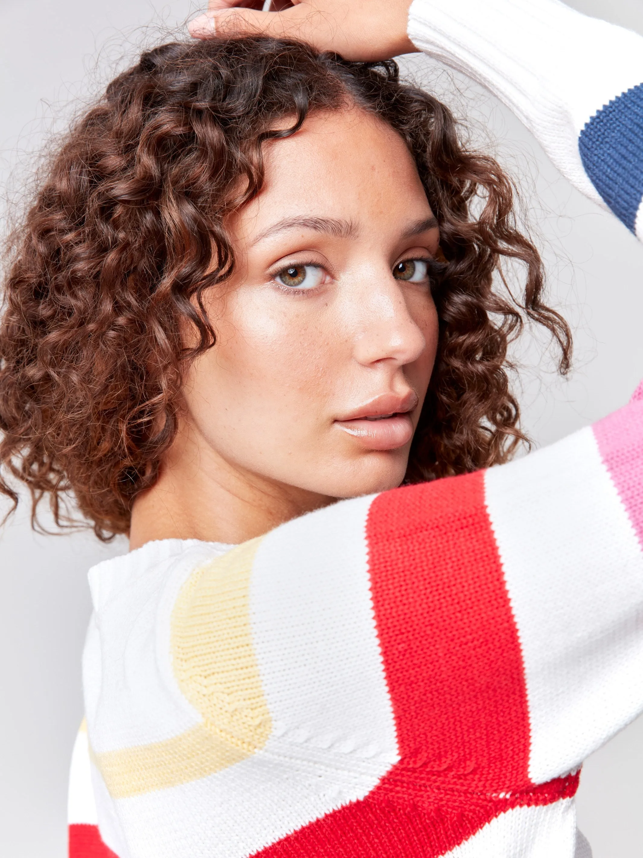 Striped Cotton Sweater - Multicolor