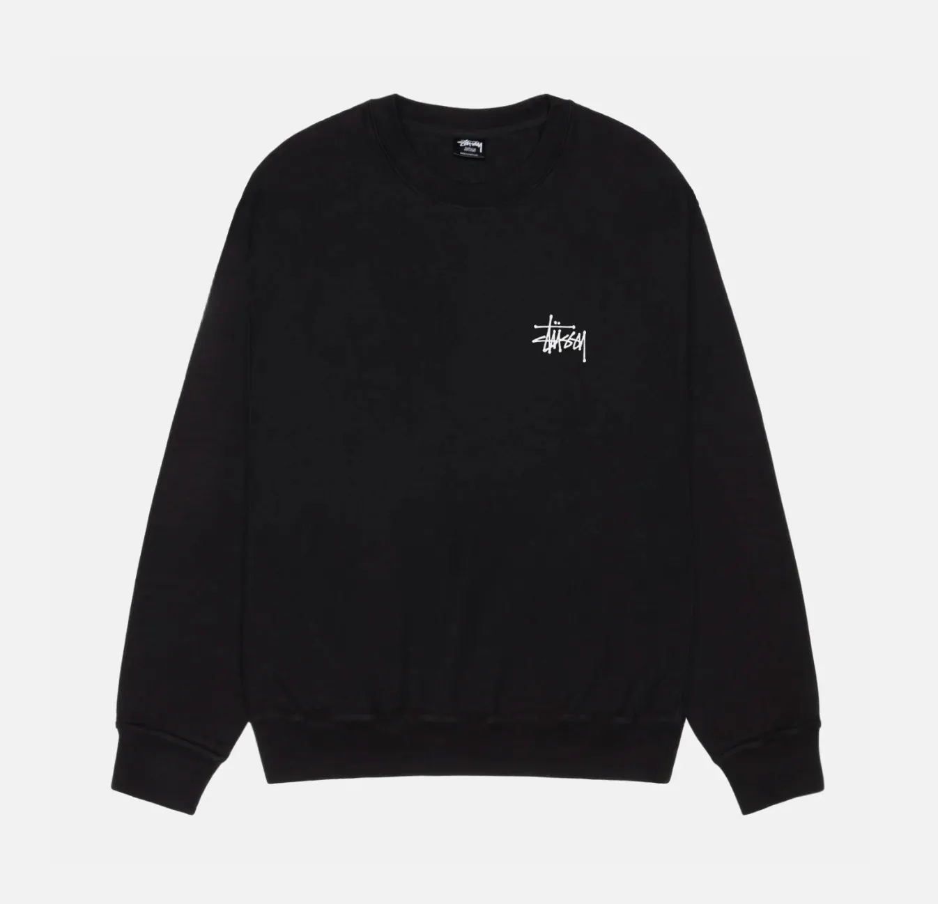 STUSSY  |Crew Neck Pullovers Street Style Long Sleeves Cotton Logo