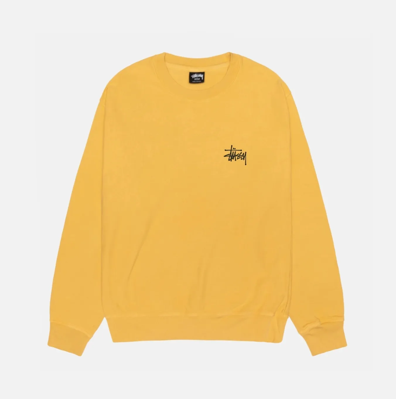 STUSSY  |Crew Neck Pullovers Street Style Long Sleeves Cotton Logo