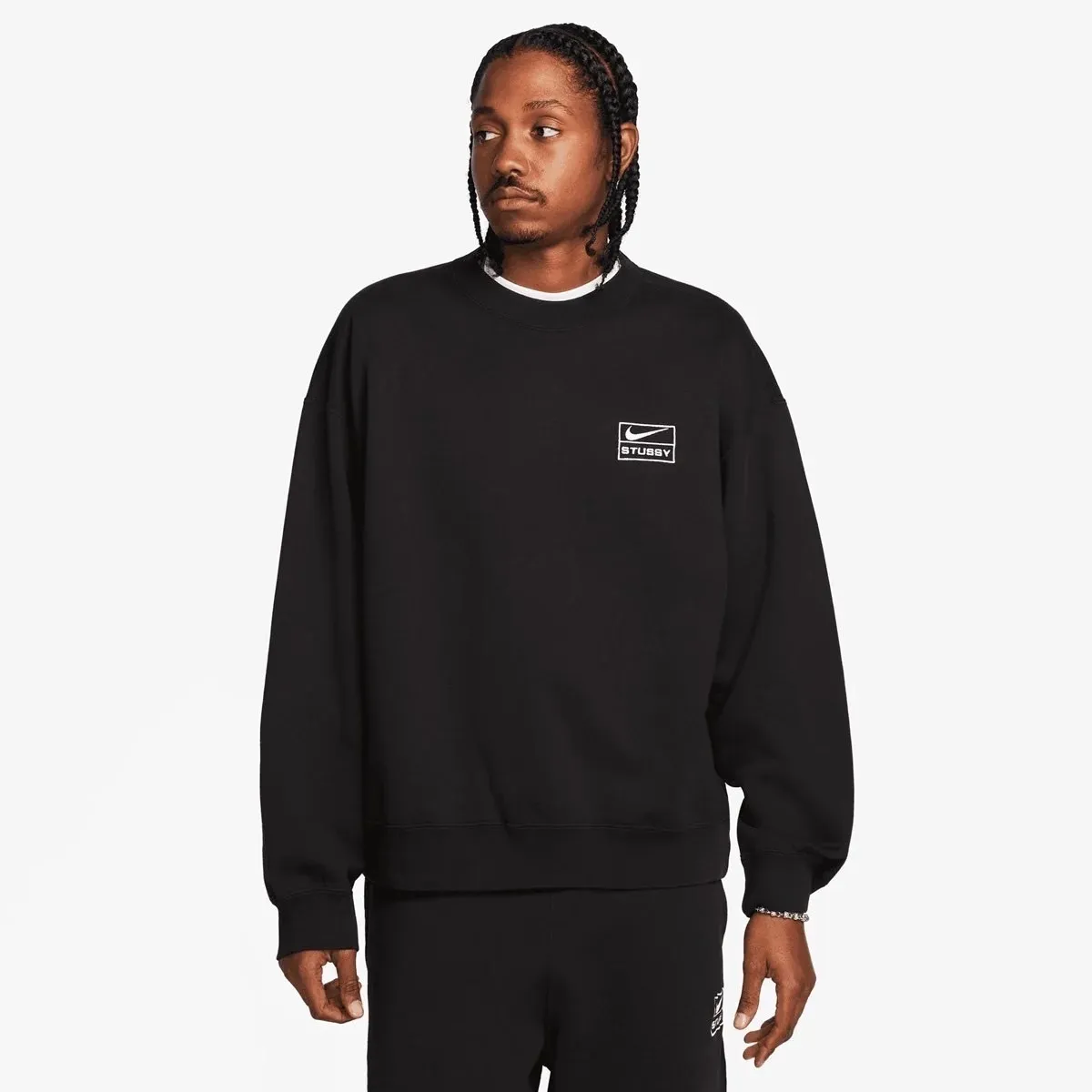 STUSSY  |Crew Neck Pullovers Street Style Long Sleeves Logo