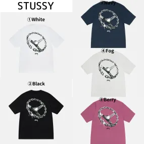 STUSSY  |Crew Neck Pullovers Unisex Street Style Cotton Short Sleeves