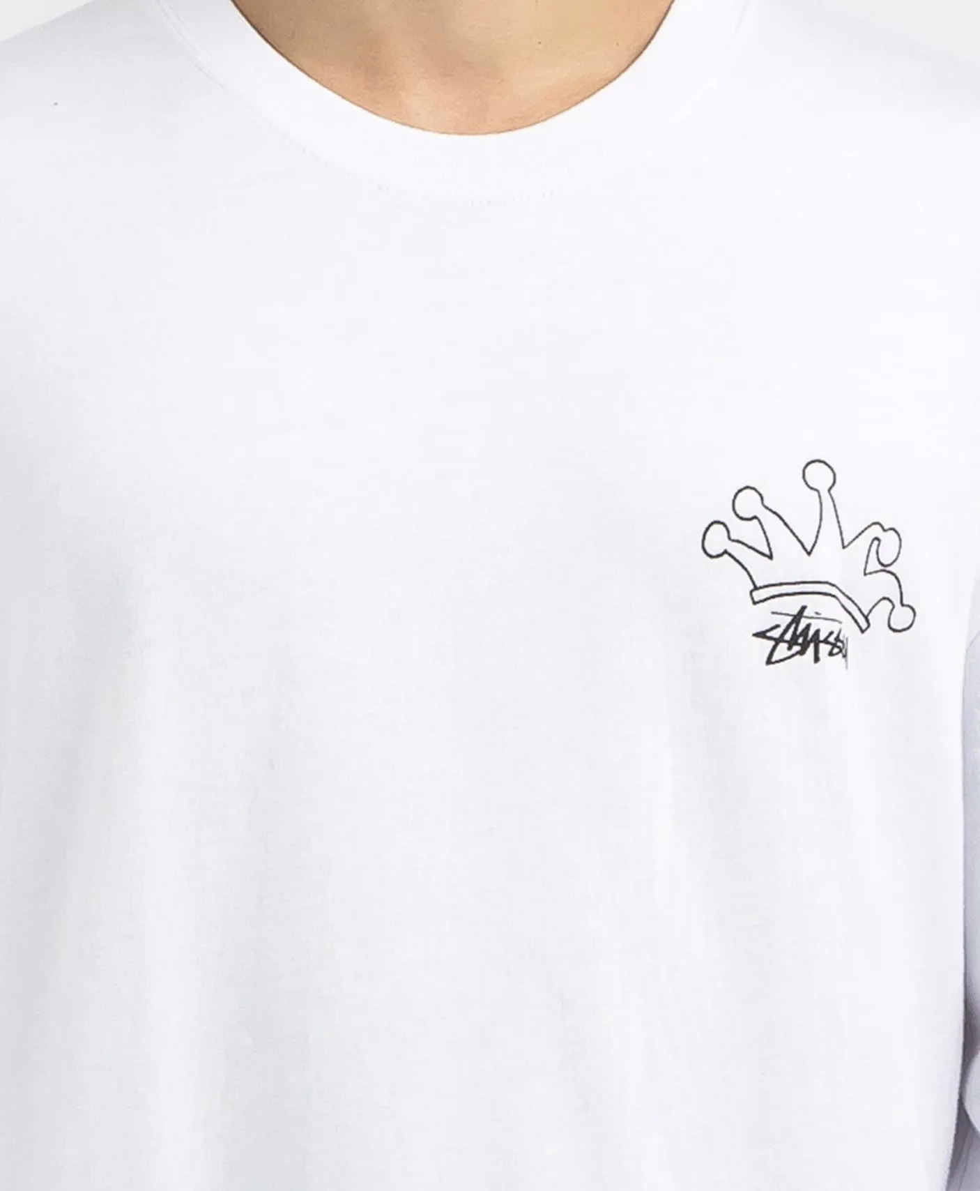 STUSSY  |Crew Neck Street Style Long Sleeves Plain Cotton