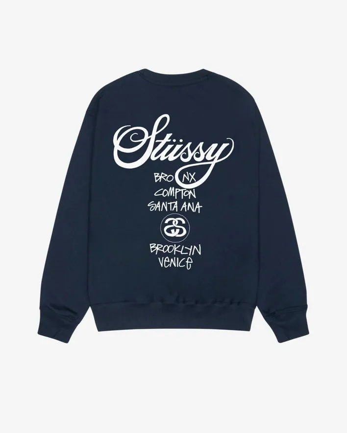 STUSSY  |Street Style Long Sleeves Logo Skater Style Sweatshirts