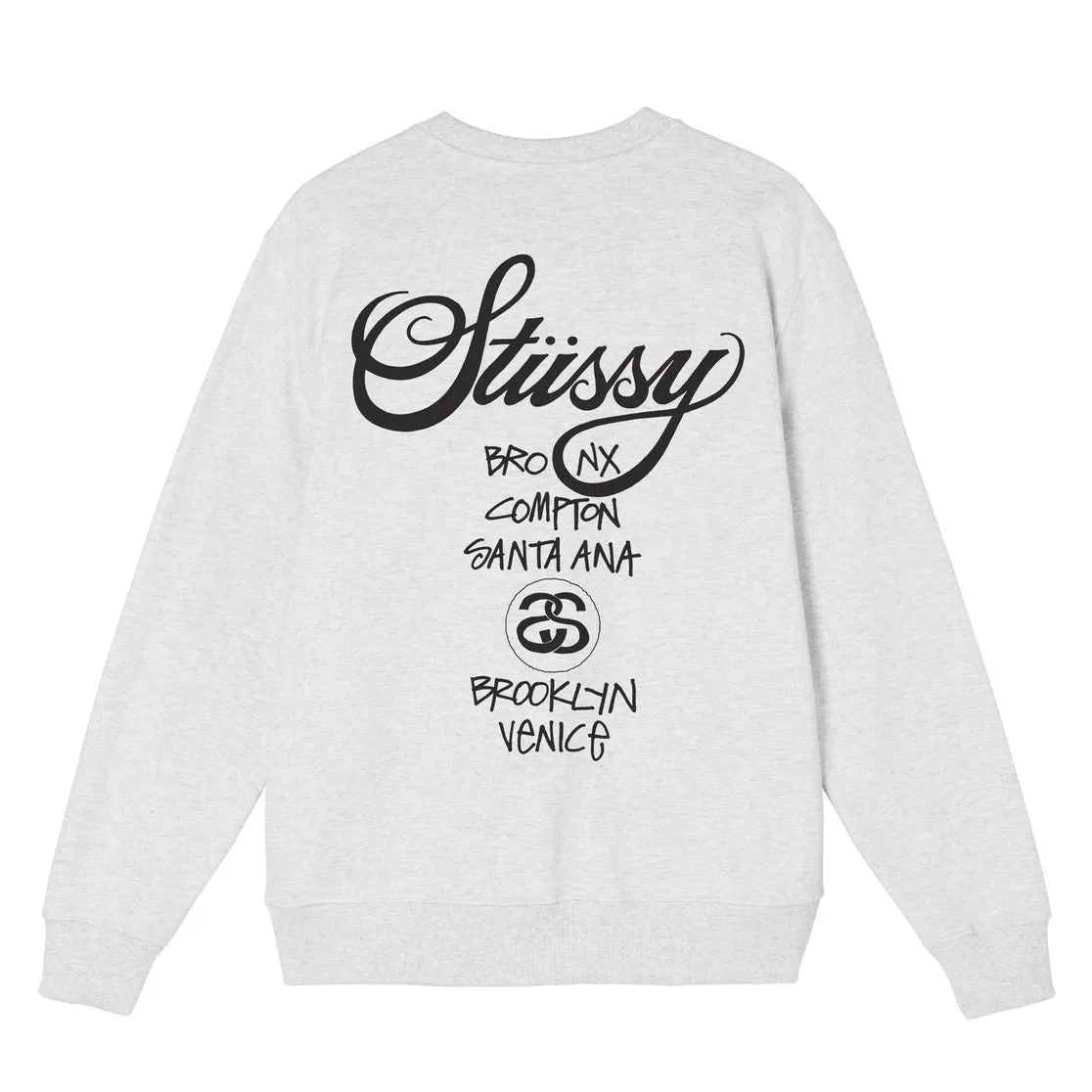 STUSSY  |Street Style Long Sleeves Logo Skater Style Sweatshirts