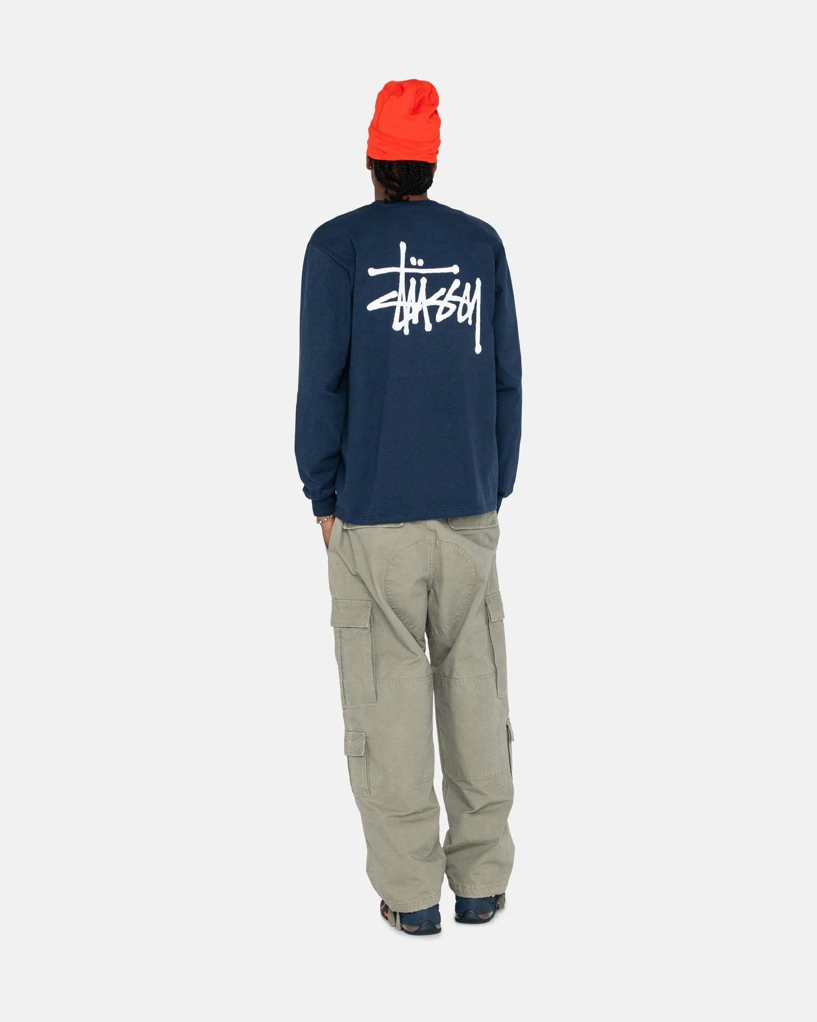 STUSSY  |Street Style Long Sleeves Plain Cotton Long Sleeve T-shirt