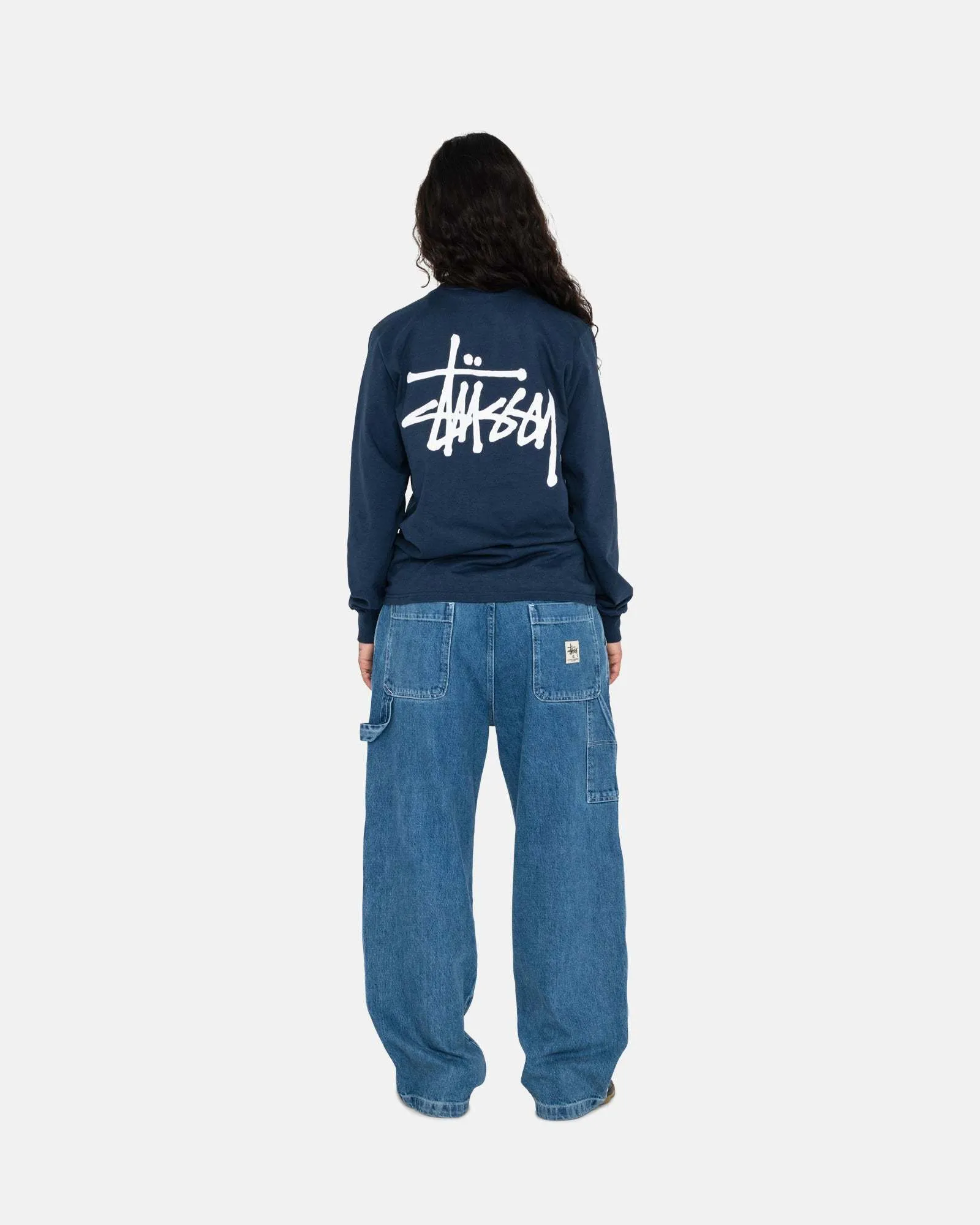 STUSSY  |Street Style Long Sleeves Plain Cotton Long Sleeve T-shirt