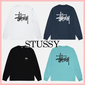 STUSSY  |Street Style Long Sleeves Plain Cotton Long Sleeve T-shirt