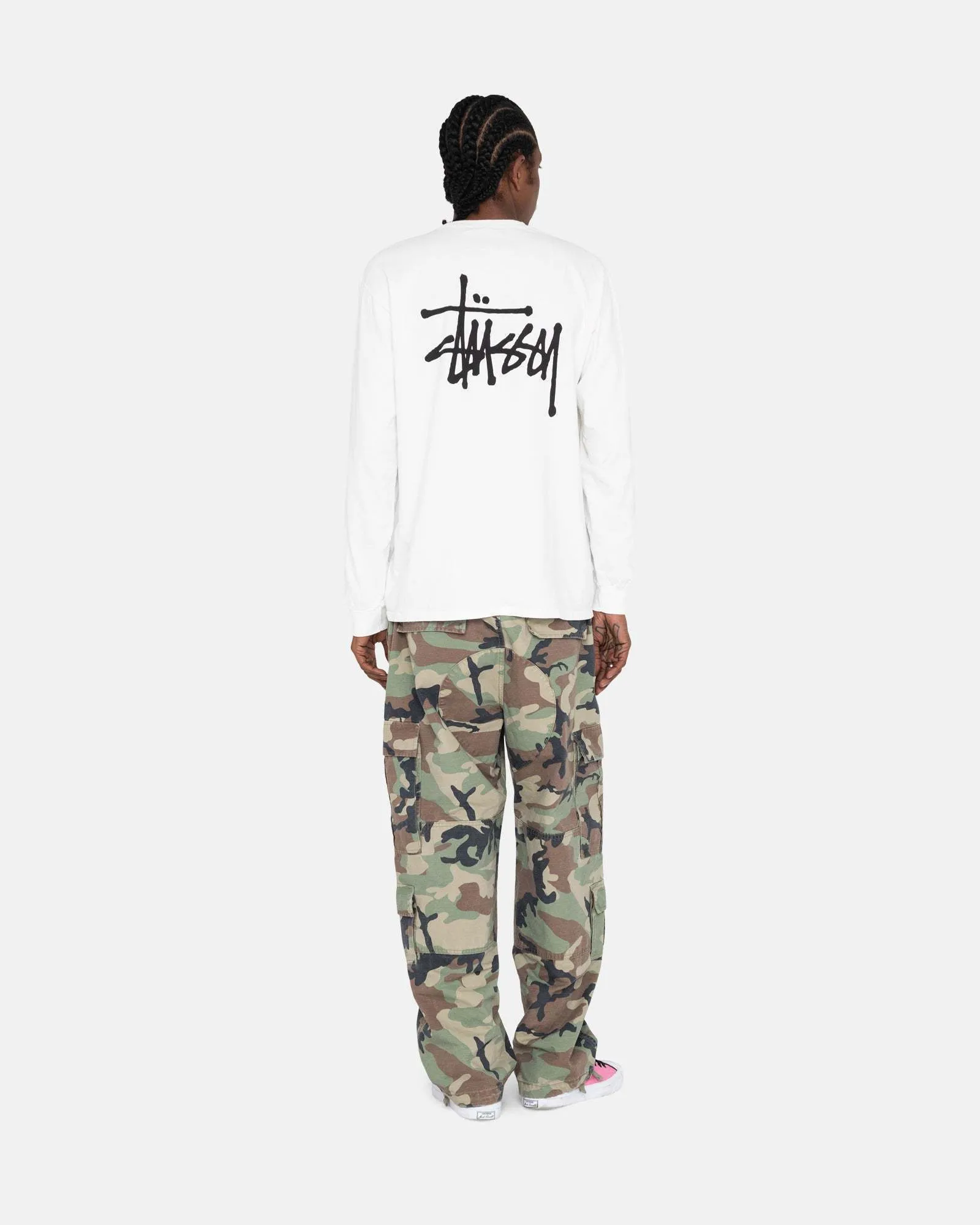 STUSSY  |Street Style Long Sleeves Plain Cotton Long Sleeve T-shirt