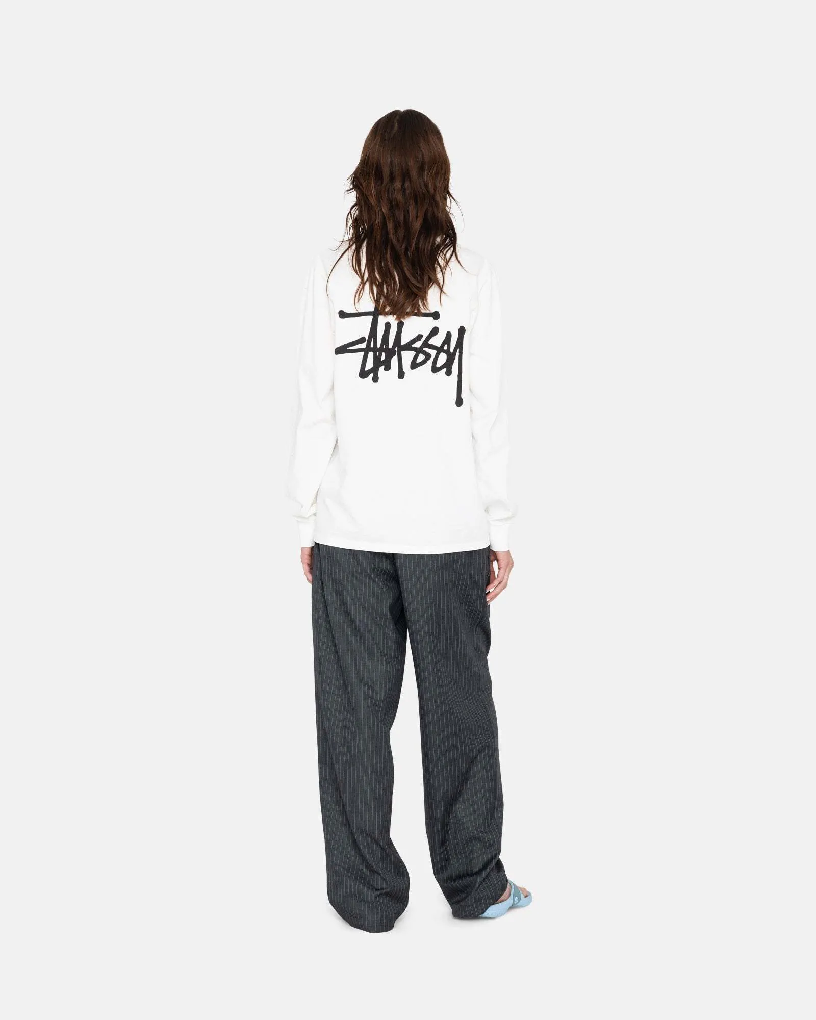 STUSSY  |Street Style Long Sleeves Plain Cotton Long Sleeve T-shirt