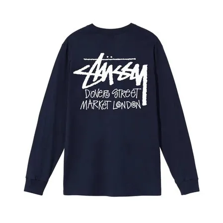 STUSSY  |Unisex Street Style Collaboration Long Sleeves Cotton