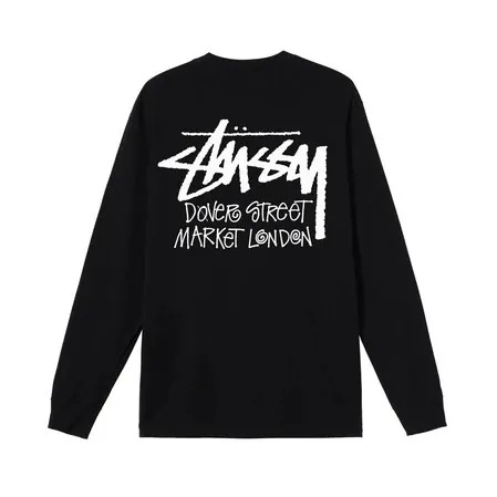 STUSSY  |Unisex Street Style Collaboration Long Sleeves Cotton