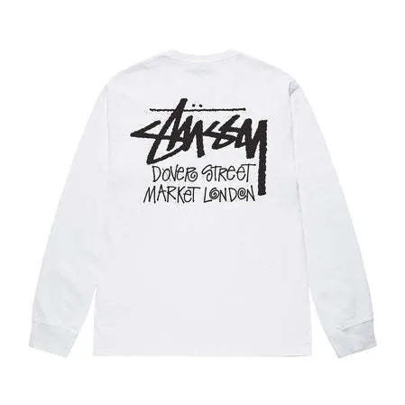 STUSSY  |Unisex Street Style Collaboration Long Sleeves Cotton