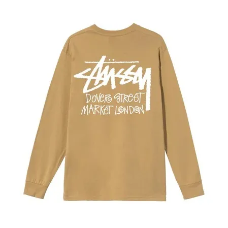 STUSSY  |Unisex Street Style Collaboration Long Sleeves Cotton