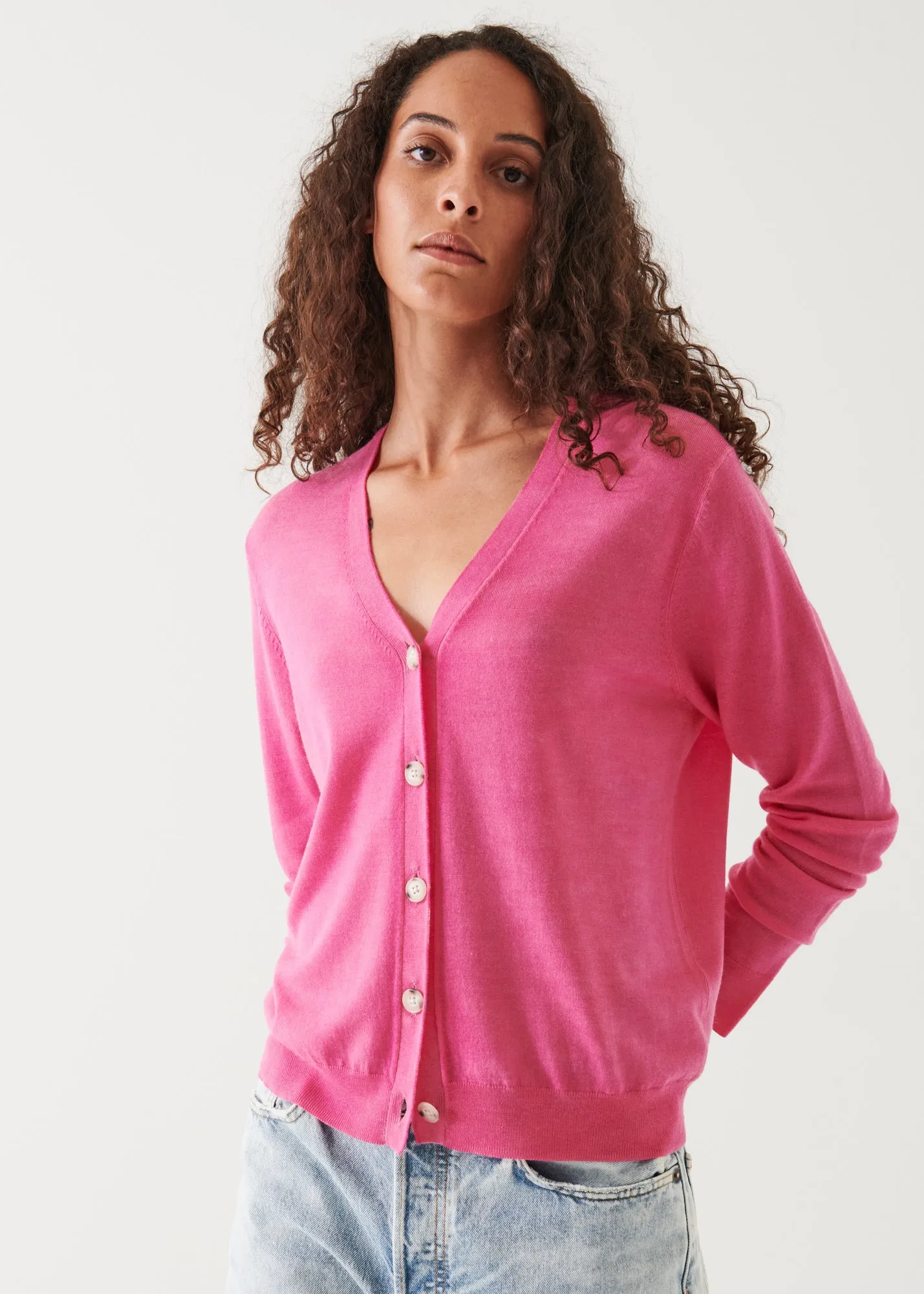 SUPERFINE MERINO  SUNFADE RELAXED CARDIGAN