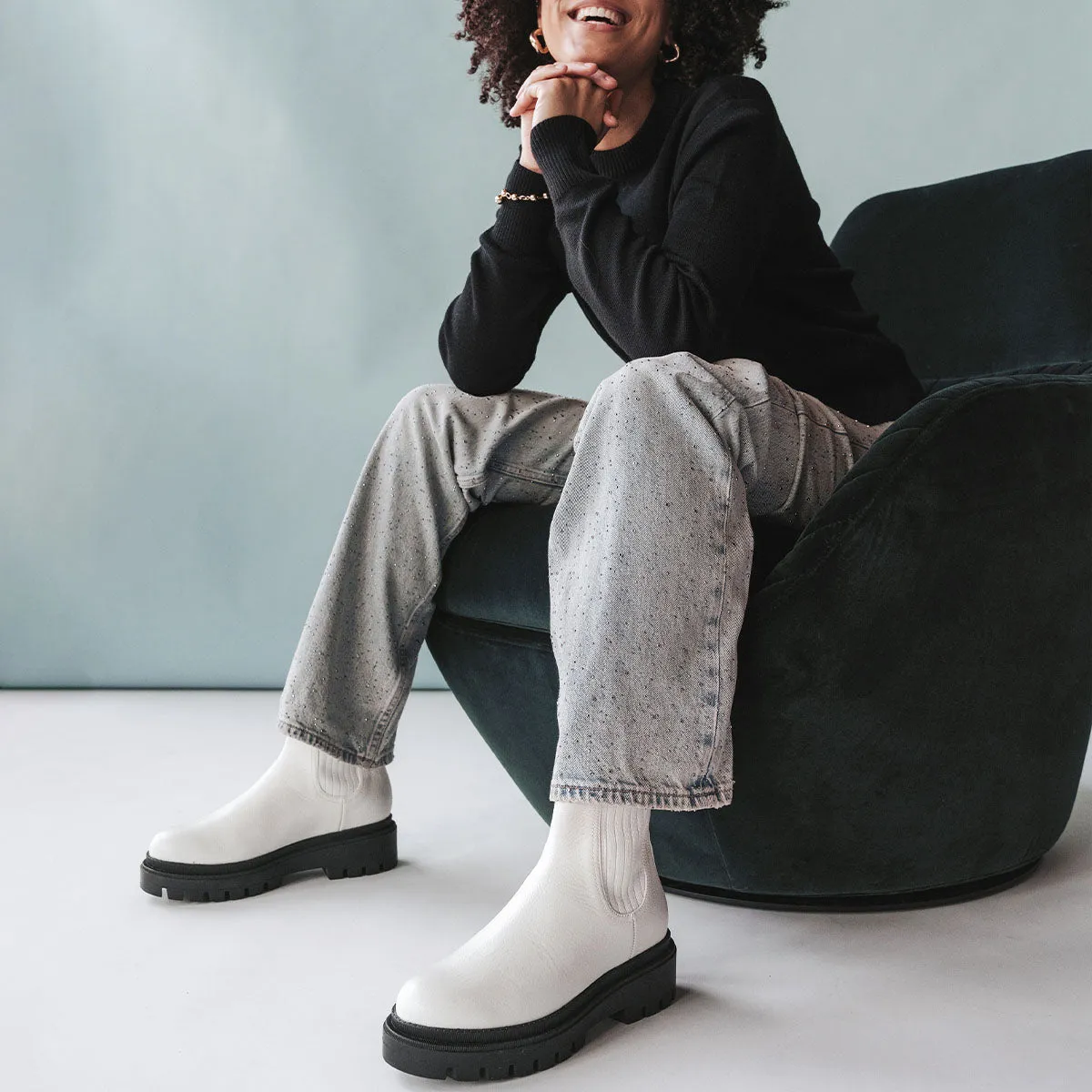 The Alpine Chelsea Boot White